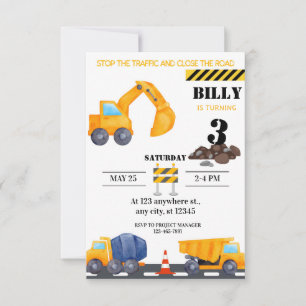 Eenvoudige moderne constructie Verjaardag uitnodig Kaart