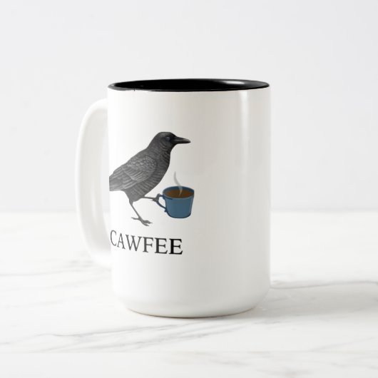 Eenvoudige moderne coole naam en foto-Mok Tweekleurige Koffiemok (Voorkant links)