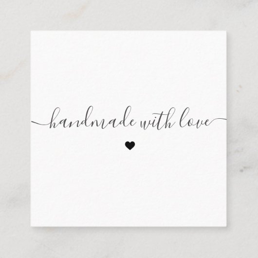 Eenvoudige moderne crème en wit dank u vierkante visitekaartje (Achterkant)