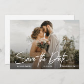 Eenvoudige Moderne Custom foto bruiloft opslaan va Kaart (Voorkant / Achterkant)