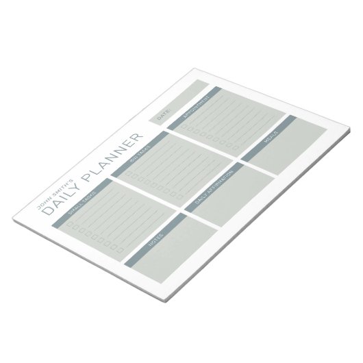 Eenvoudige, moderne, dagelijkse, professionele pla notitieblok (Schuin)