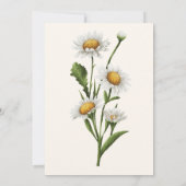 Eenvoudige moderne Daisy Waterverf bloemenbruiloft Kaart (Achterkant)