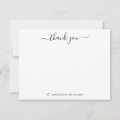 Eenvoudige moderne dank u elegante script typograf notitiekaartje (Voorkant)