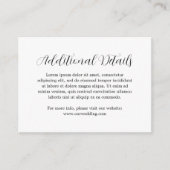 Eenvoudige moderne details moderne bruiloft informatiekaartje (Voorkant)