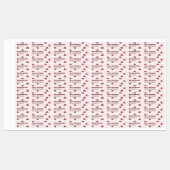 Eenvoudige Moderne Diepe Rode Rum Tone Custom Lip  Labels (Vel)