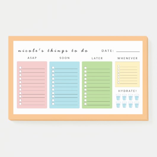 Eenvoudige moderne dingen om te doen post-it® notes (Voorkant)