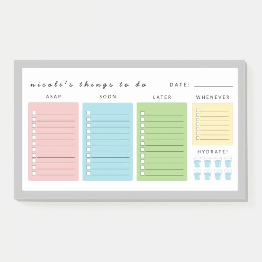 Eenvoudige moderne dingen om te doen post-it® notes (Voorkant)