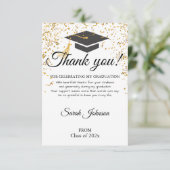 Eenvoudige moderne diploma dankkaart bedankkaart (Staand voorkant)
