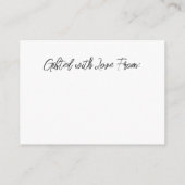 Eenvoudige Moderne Display Douche Bruidscadeaukaar Informatiekaartje (Achterkant)