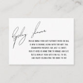 Eenvoudige, moderne Display Shower Bridal CadeauKa Informatiekaartje (Voorkant)