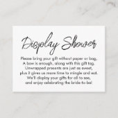 Eenvoudige, moderne Display Shower Bridal CadeauKa Informatiekaartje (Voorkant)