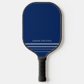 Eenvoudige, moderne, donkere marineblauw Stripes Pickleball Paddle (Voorkant)