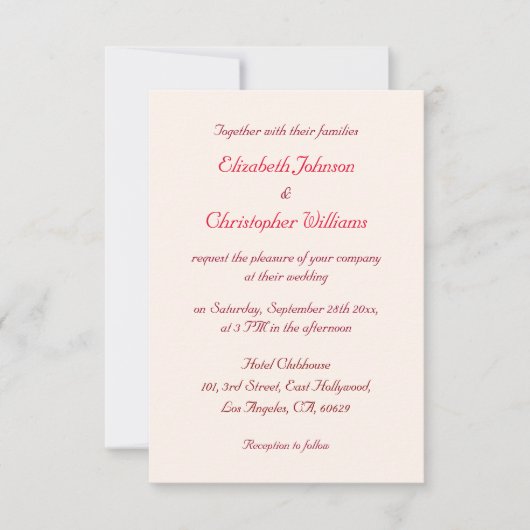 Eenvoudige moderne e-legante uitnodiging voor aang (Voorkant)