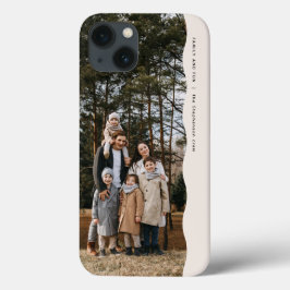 Eenvoudige moderne één foto golvende rand trendy iPhone 16 hoesje