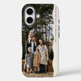 Eenvoudige moderne één foto golvende rand trendy iPhone 16 hoesje