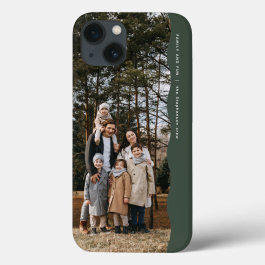 Eenvoudige moderne één foto golvende rand trendy g Case-Mate iPhone case (Achterkant)