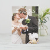 Eenvoudige, moderne, eenvoudige foto van Elegant s Save The Date (Staand voorkant)