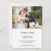 Eenvoudige, moderne, eenvoudige foto van Elegant s Save The Date (Achterkant)