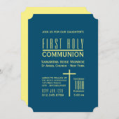Eenvoudige moderne, eerste heilige gemeenschap kaart (Voorkant / Achterkant)