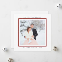 Eenvoudige moderne eerste kerst Mr en Mrs vlak