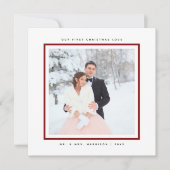 Eenvoudige moderne Eerste Kerstmis, de heer en mev Feestdagenkaart (Voorkant)