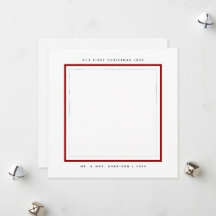 Eenvoudige moderne Eerste Kerstmis, de heer en mev