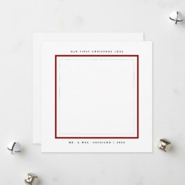 Eenvoudige moderne Eerste Kerstmis, de heer en mev Feestdagenkaart