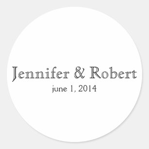 Eenvoudige moderne Elegance Envelope Seal Ronde Sticker