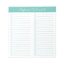 Eenvoudige moderne Elegant Aqua Two Column Checkli