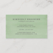 Eenvoudige moderne elegant-groen-roestbakkerij visitekaartje (Achterkant)