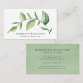 Eenvoudige moderne elegant-groen-roestbakkerij visitekaartje (Voorkant / Achterkant)