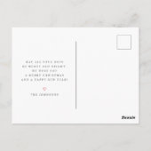 Eenvoudige, moderne Elegant-kerstfoto Briefkaart (Achterkant)