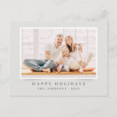 Eenvoudige, moderne Elegant-kerstfoto Briefkaart (Voorkant)