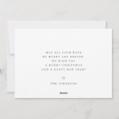 Eenvoudige, moderne Elegant-kerstfoto Feestdagenkaart (Achterkant)