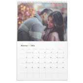 Eenvoudige, moderne elegant Script Family Foto Kalender (Feb 2026)