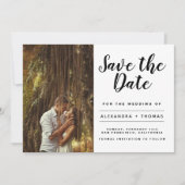Eenvoudige Moderne Elegant sparen de Witte Foto va Save The Date (Voorkant)