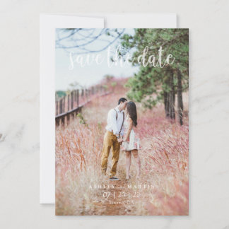 Eenvoudige moderne, elegante aangepaste, scriptfot save the date