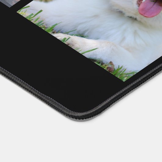 Eenvoudige moderne elegante aangepaste tekst 4 fot bureaumat (Hoek)