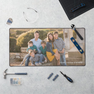 Eenvoudige moderne elegante aangepaste tekst foto  bureaumat