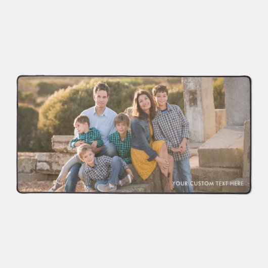 Eenvoudige moderne elegante aangepaste tekst foto  bureaumat (Voorkant)