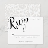 Eenvoudige moderne elegante bruiloft reactie Kaart (Voorkant / Achterkant)