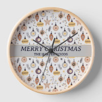 Eenvoudige moderne elegante decoratieve kerstfamil