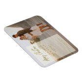 Eenvoudige moderne elegante foto-kerstfoto's magneet (Rechterzijde)