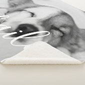 Eenvoudige moderne, elegante grafische naam en fot sherpa deken (3/4)