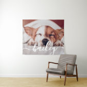 Eenvoudige moderne, elegante grafische naam en fot wandkleed (In Situ (horizontaal))