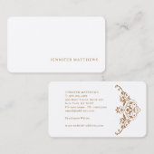 Eenvoudige moderne, elegante grijze linen Professi Visitekaartje (Voorkant / Achterkant)