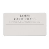 Eenvoudige, moderne, elegante grijze verzending etiket (Voorkant)