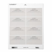 Eenvoudige, moderne, elegante grijze verzending etiket (Full Sheet)