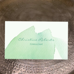 Eenvoudige moderne elegante groene blauwe Waterver Visitekaartje