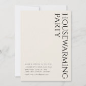 Eenvoudige moderne elegante housewarming-party uit kaart (Voorkant)
